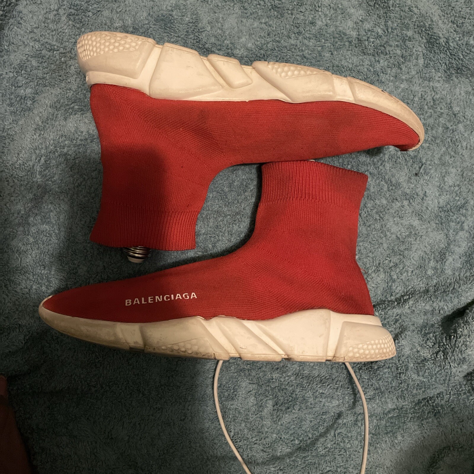 Balenciaga Red Speed Trainers Size 10 - Style 617196W2DB16900