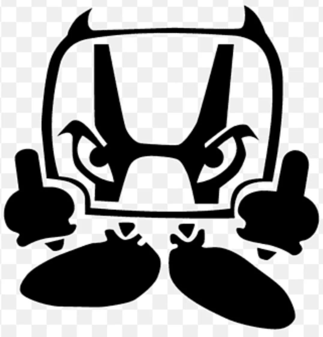 Honda Logo Devilman Vinyl Decal JDM Funny Euro Sticker For Civic S2000 VTEC Si