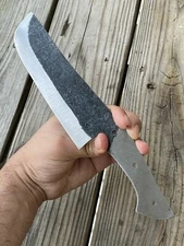 CUSTOM FORGED Railroad Spike Carbon Steel Chef Knife Blank Blade, Meat Chopper