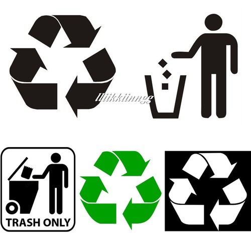 2x Recycle Renew Reuse Sticker Removable Vinyl Decal Car Window Wall Door Decor eBay
