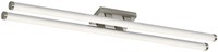 Dar Lighting Cuisine Small 2 Light Led Fitting In Brushed Chrome Dar Lighting Cuisine Small 2 Light Led Fitting In Brushed Chrome