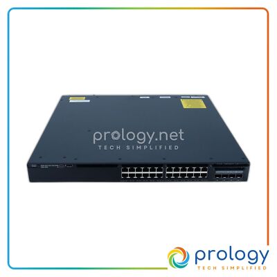 Brand New Cisco WS-C3650-24PD-E 24 Port PoE 2x 10G Uplink IP Services Switch