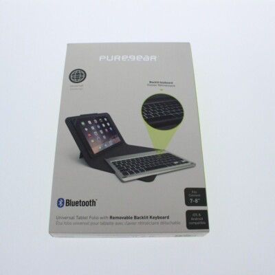 PureGear Universal Bluetooth Backlit Keyboard & Case - 7-8'' Tablet, Kindle, Ipad