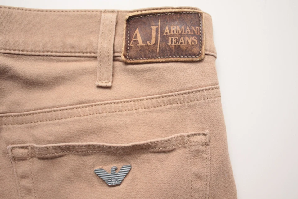 Pantalones Armani Jeans Vintage Beige Para Hombre 34 Hechos en Italia Foto 4 de 4