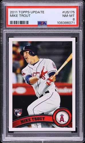2011 Topps Update Mike Trout ROOKIE #US175 PSA 8 NM-MT