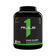 Rule 1 R1 Mass Gainer, Chocolate Fudge - 5.73 Pounds - 40g of All-Whey Protei...