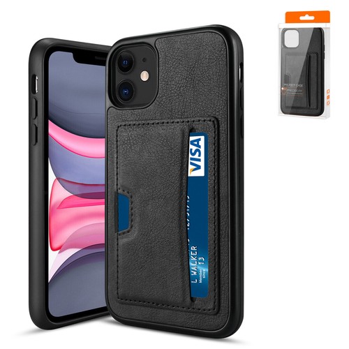 APPLE IPHONE 11 Card Pocket Case In Black, By Reiko