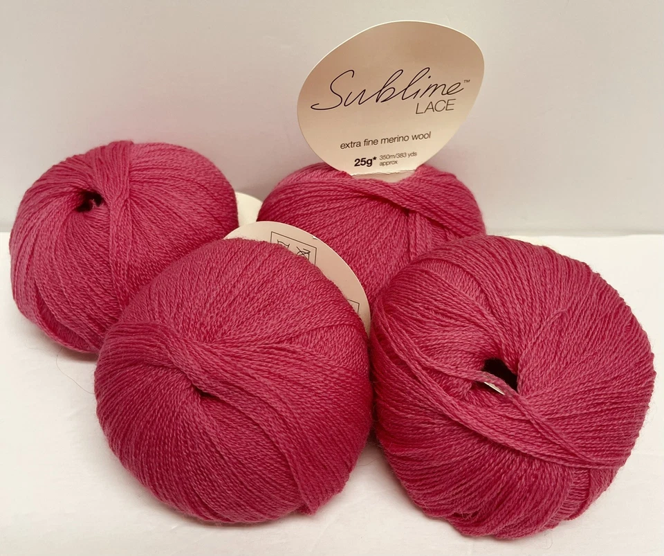 Sublime Lace Merino Wool Unit of 1 Extra Fine Italy 383 Yards New Vintage - Image 3 of 4