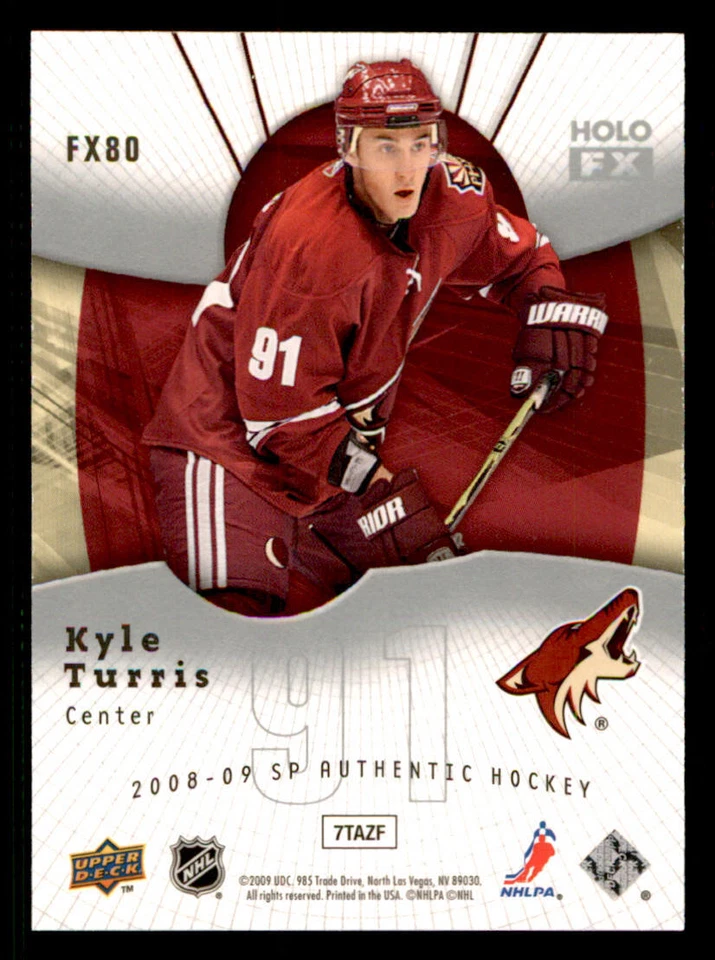 2008-09 SP Authentic Holoview FX #FX80 Kyle Turris - Image 2 of 2