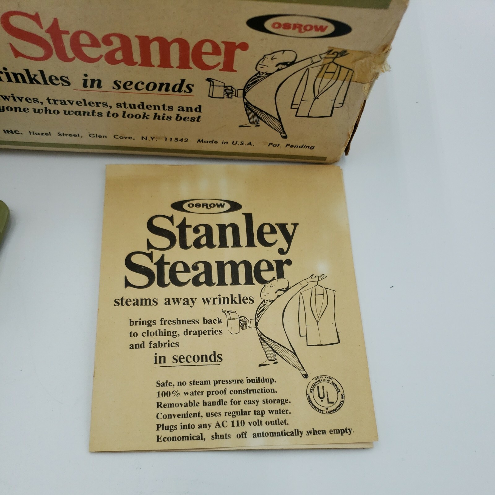 Vintage Osrow Stanley Steamer Glen Cove, New York Does Not Work