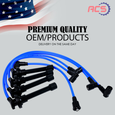 5PCS 8MM High Performance Spark Plug Wires OEM For Honda Accord 1998-2002 965213