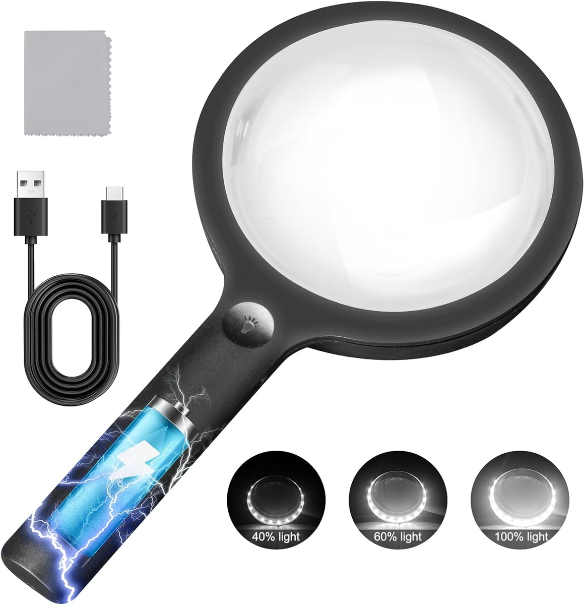 Lupa De Lectura Maal Con Luz Lupa Para Leer Reading Magnifying Glass