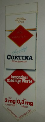 Aufkleber Sammlungsauflösung Cortina 80er 90er Jahre Filtercigaretten Simon Arzt