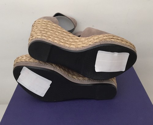 Stuart Weitzman Soho Yute Gal Topo Gamuza Alpargata Sandalia de Cuña 10 NUEVO - Imagen 8 de 8