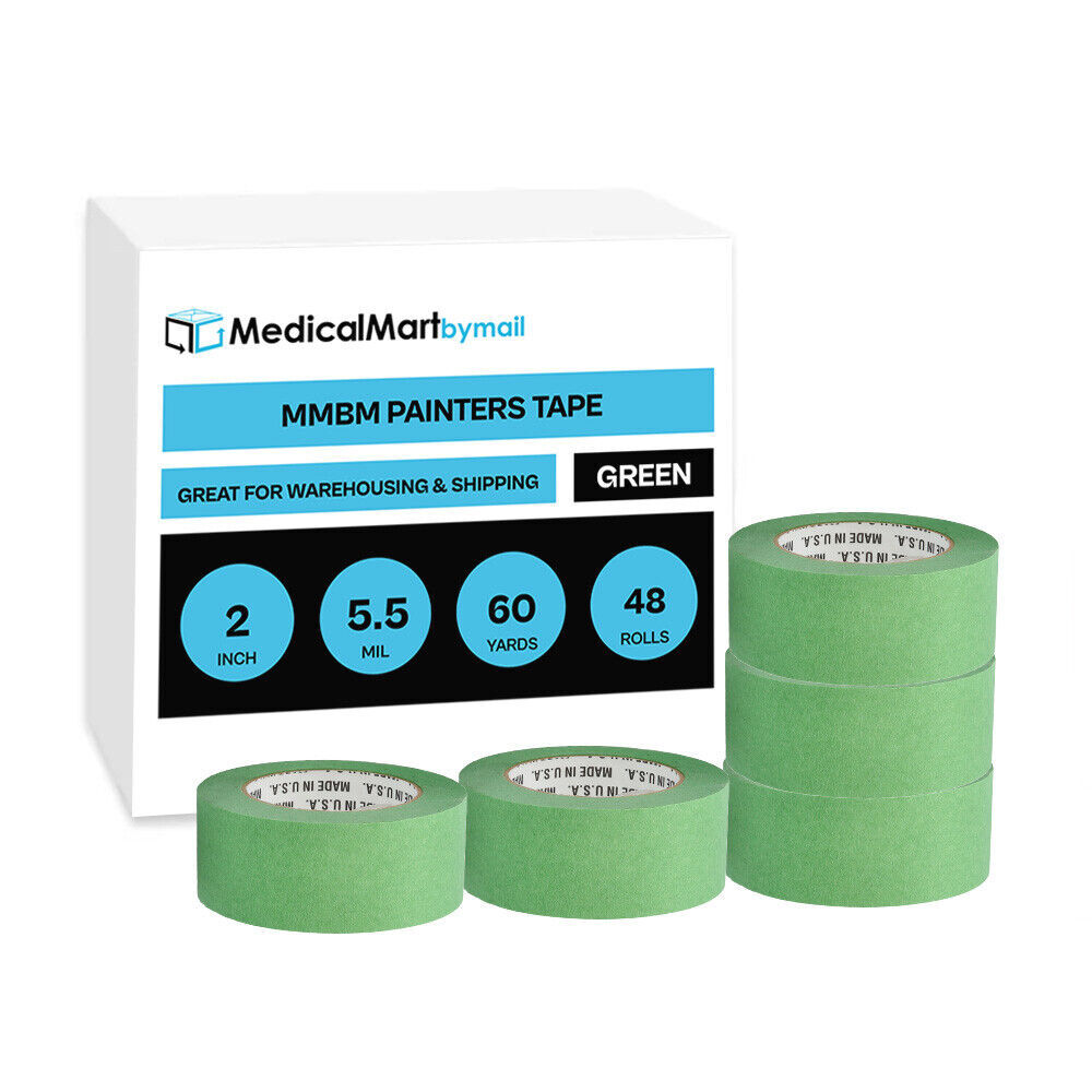 Green Painters Masking Tape 2 Inch x 60 Yards 5.5 Mil Adhesive Tape
