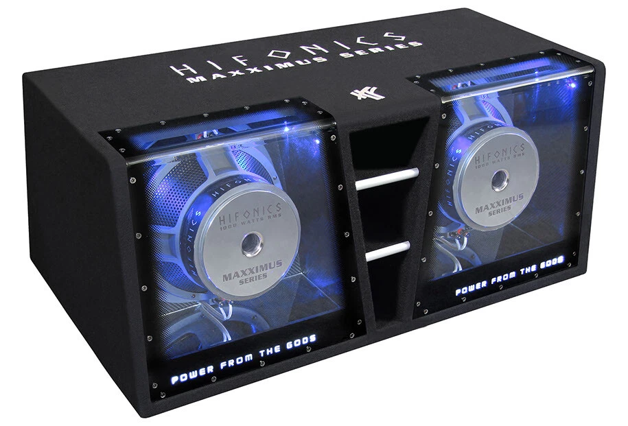 Hifonics Maxximus MXZ12DUAL  2x30cm Gehäusesubwoofer Doppelbandpass Tiefton Bass - Bild 2 von 2