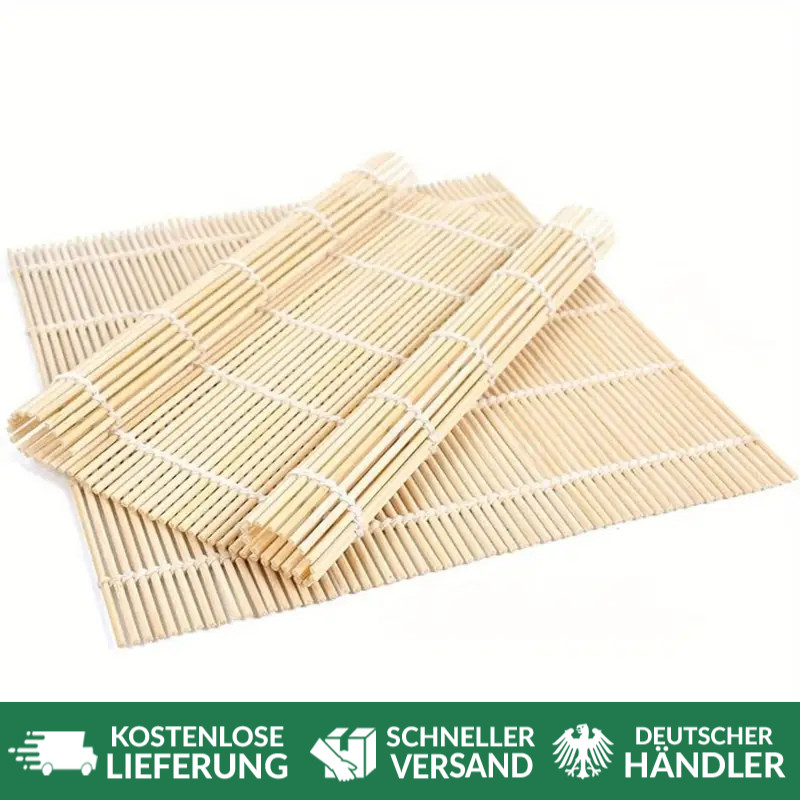 3x Bambus Sushimatte Rollmatte Sushimaker Sushi Matte Maki 24x24cm Küchenhelfer