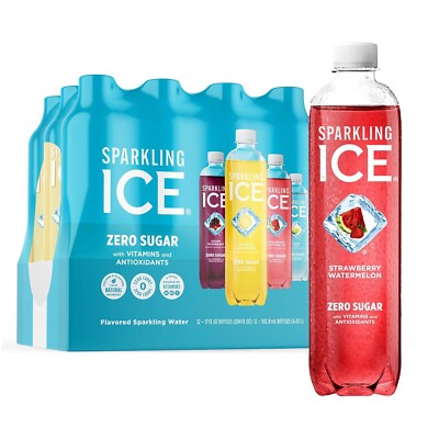 Sparkling Ice Blue Variety Pack, Flavored Sparkling Water 17 fl oz, 12 count