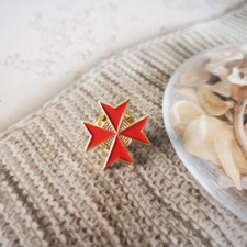 Distintivo spille da bavero massonico croce massonica cavalieri templari ordine del malto