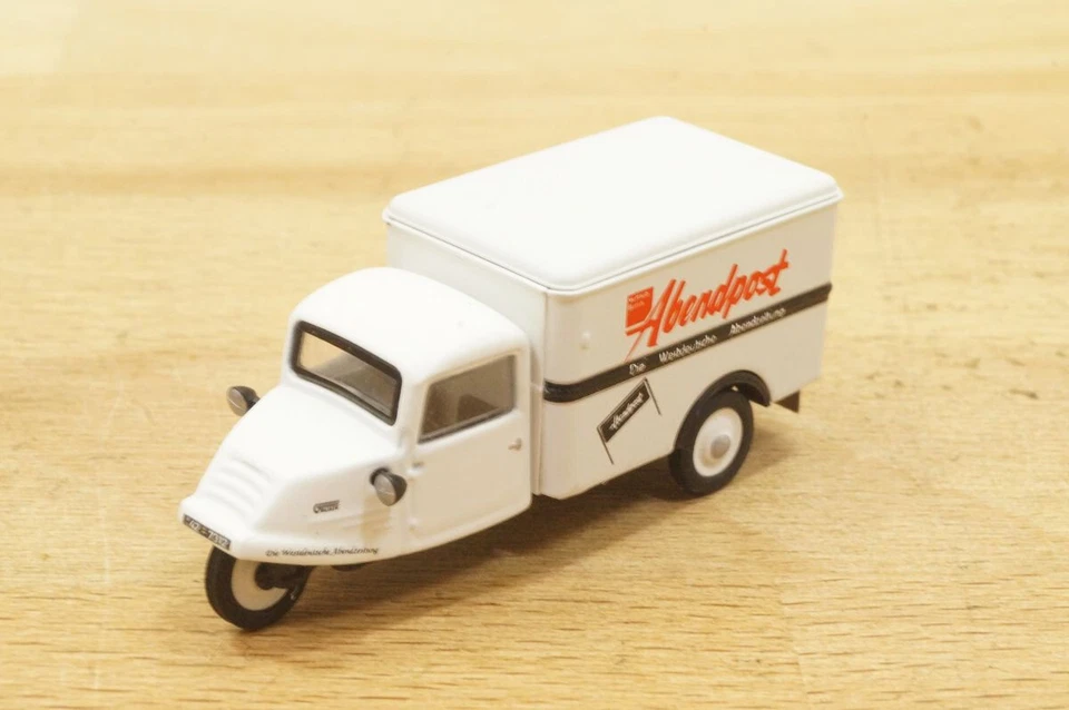 HO 1:87 NPE NA 88902 Triciclo Goliath GD 750 Con Scocca " Abendpost " NUOVO OVP - Immagine 4 di 4