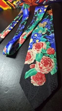 Leonard Paris Multi Color Tie 100% Silk Made In Italy Vintage Collectible