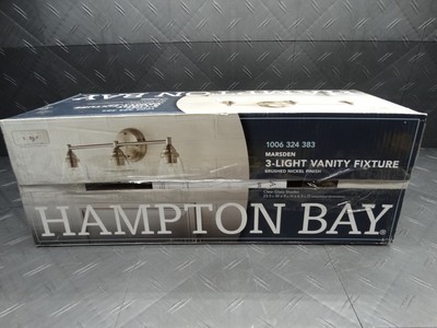 Hampton Bay Marsden 23'' 3-light Brushed Nickel Transitional Vanity Light Fixture