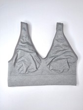 Women  s Grey Seamless Bralette   size Large