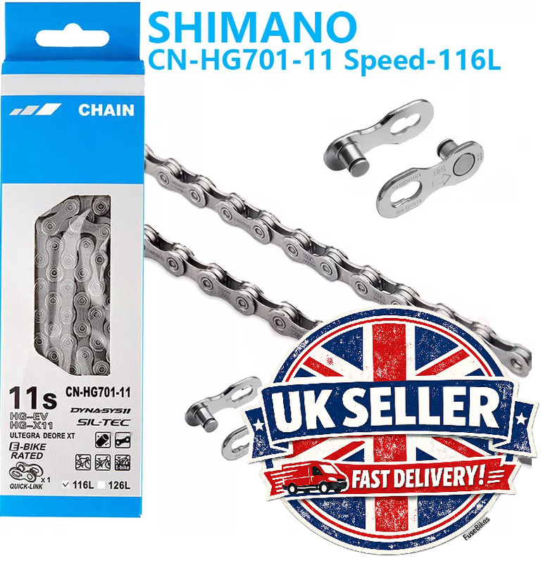 Shimano CN-HG701 11 Speed Chain  MTB Road E-Bike 116 Links UK STOCK