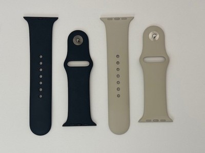 Lot of 2 OEM Sport Band for Apple Watch - Midnight and Starlight, S/M (45mm)