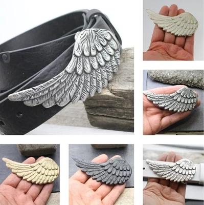 CRYSTALOGY.DE Engelsflügel Gürtel Schnalle – Detailliertes Flügel Design für 4 cm Gürtel