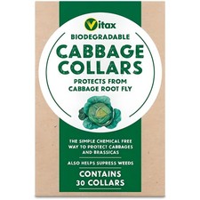 Vitax Cabbage Collars 30 Pack Organic Cabbage Root Fly Deterrent Discs
