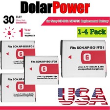 1-4PACK Battery for Sony NP-BG1 FG1 Type G CyberShot DSC HX30 H9 W200 T100 WX1