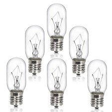 6 Pack Microwave Light Bulb 40 Watt 120V T8 Replacement Light Bulb E17 Standa...