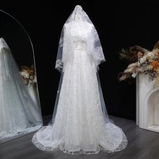 Luxury White Wedding Dresses Long Sleeves Elegant Lace Bride Gowns Customized
