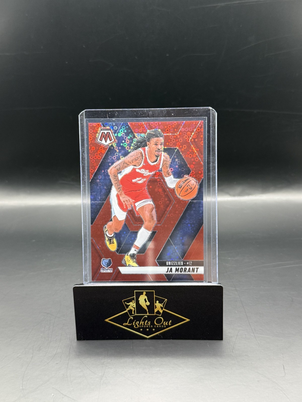 2024-25 Panini Mosaic Ja Morant #195 Red Fast Break Disco #60/99 SP Grizzlies