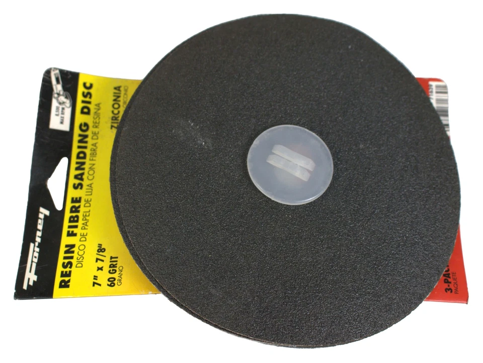 Forney Resin Fibre Sanding Disc 60 Grit x 7in-7/8" Arbor 8500 Max RPM Part 71639 - Image 3 of 4