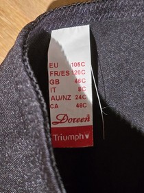 Triumph Trouser Corselet Doreen + Cotton BSZ 01, Size 105 C, Black, NEW * VINTAGE