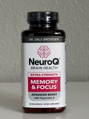NeuroQ BRAIN HEALTH, Memory & Focus. Extra Strength, Advanced BOOST, 120 Caps