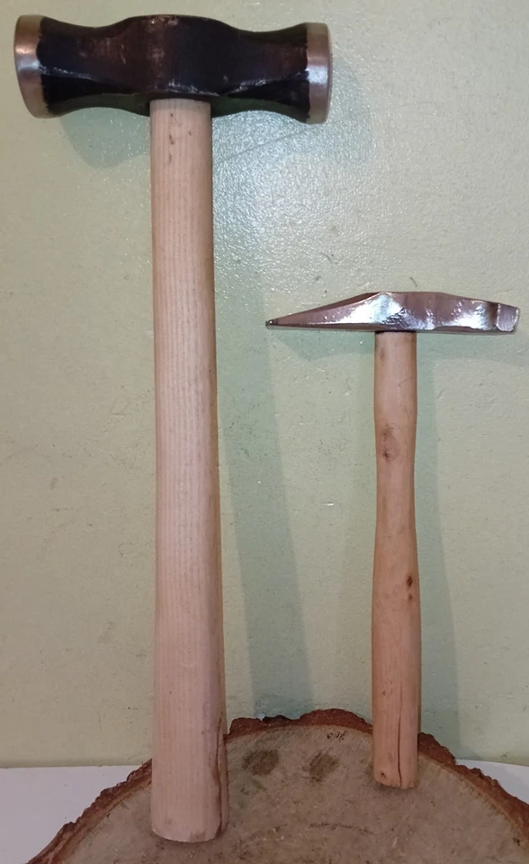 Ancien lot de 2 Marteaux de Chaudronnier gravé numéroté MOB dont 1 gravé SNCF. - Photo 2/4