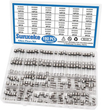 24 Values Fast Blow Glass Fuses Assortment Kit 250V 0.5A 1A 2A 3A 4A 5A 6A 7A 8A