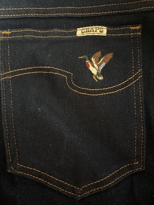 Vtg Chaps Denim Jeans Mens 36x29''* Blue dark Wash cotton/poly duck logo USA made