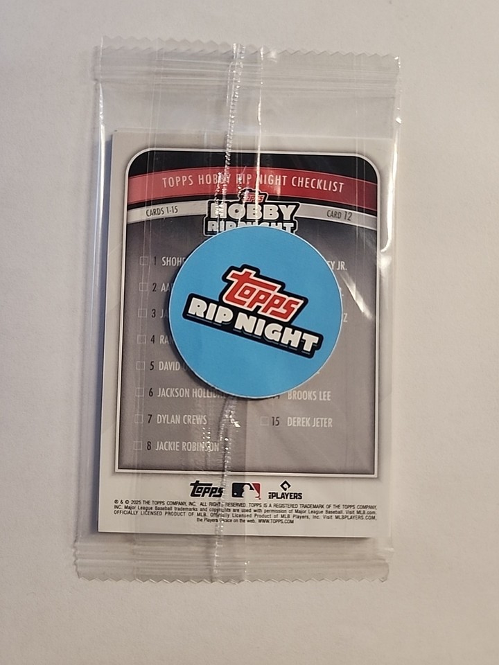 2025 Topps Hobby Rip Night Sealed Pack Bobby Witt Jr. | eBay