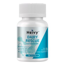 Heivy Pure Lactase Enzyme 9000 FCC Dairy Relief 90 Count Pack of 1 , White