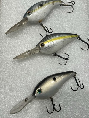 LOT Of 3 H2O XPRESS BOMBER Type CRANKBAITS LURES FAT FREE SHAD MED-DEEP DIVERS