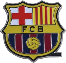 FC Barcelona Auto Emblem Decal Premium Solid Metal Color Raised Soccer Barca...