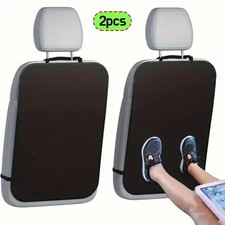 2-Piece Car Seat Back Kick Protectors Waterproof Polyester Covers Dirt Mud