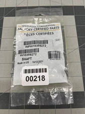 Whirlpool Dryer Drum Support Roller Shaft WPW10359272 Brand New!!!