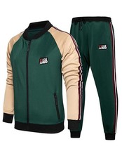 Men's Tracksuits 2 Piece Outfit Casual Long Sleeve Sweat Suit Set Full Zipper...