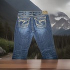 Silver Jeans Suki Surplus Dark Wash 31x32 Mid Rise Boot Cut Flap Button Pockets — photo 4