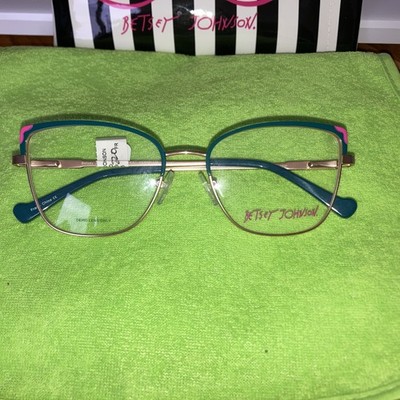 Betsey Johnson ON POINT BRN Cat-Eye Eyeglasses Frames 53-17-135mm